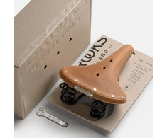 Brooks BROOKS B67 SOFTENED balnelis, tamsiai ruda spalva, plieniniai lankai, svoris 850 g, linija Leather (NEW)