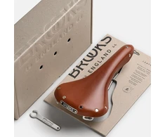 Brooks BROOKS SWALLOW B15 balnelis, Honey spalvos, plieniniai lankai, svoris 490 g, Leather linija