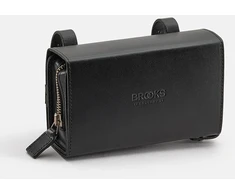 Brooks Dviračio sėdynės krepšys BROOKS D-SHAPED, Juoda, Talpa 0,75 l, Tvirtinimas prie dirželių, Rauginta oda (NEW)