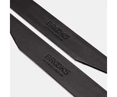 Brooks BROOKS LEATHER REPLACEMENT TAPE rankenų juostos, juoda, rauginta oda, skirtos modeliui Slender, 2,5 mm (NAUJA 2025)