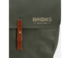 Brooks Sakwy BROOKS BRICK LANE PANNIERS, Šalavijų žalia/Medaus, Talpa 2x15L, Tvirtinimas ant dirželių, Rūdyta oda (NAUJIENA)