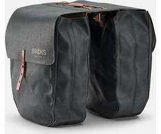 Brooks Sakwy BROOKS BRICK LANE PANNIERS, pilka/medaus, talpa 2x15L, tvirtinimas ant diržų, rauginta oda (NEW)