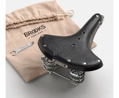 Brooks Siodełko BROOKS B33, Juoda, Plieniniai lankeliai, Svoris 1600 g, Linija Leather (NEW)