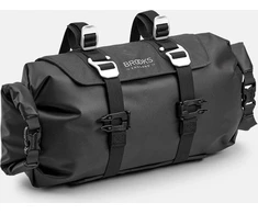 Brooks Vairaračio krepšys BROOKS SCAPE HANDLEBAR ROLL, juoda, talpa 9-11 l, tvirtinimas dirželiais, atsparumas vandeniui IPX4 (NAUJIENA)