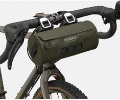 Brooks Vairaračio krepšys BROOKS SCAPE HANDLEBAR POUCH, purvo žalia, talpa 3L, tvirtinimas dirželiais, atsparus vandeniui (NAUJAS)