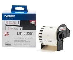 BROTHER DK-22251 Etiketė 62 mm x 15,24 m, raudona/juoda ant balto fono, pakaitinė