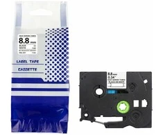 BROTHER HSE-221 termo vamzdelis 9 mm x 1,5 m, juodos spalvos ant balto fono, pakaitinis