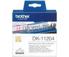 Brother DK-11204 juosta (juoda ant balto)