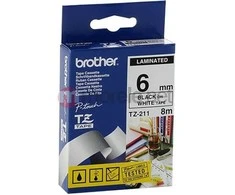 Brother tasma TZ-211 (juodas ant balto)