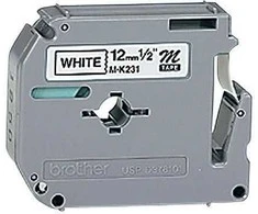 Brother Juostos MK231 12mm, baltos / juodos (MK231BZ)