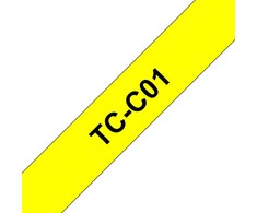 Brother Schriftband TC-C01 (lam.) Juodas auf Signalgelb 12mm x 6,7 m