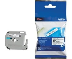 Brother Juostos MK231 12mm, baltos / juodos (MK231BZ)