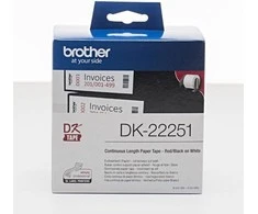 Brother Juosta Brother Nuolat popieriaus ritinys 62mm Juodas &amp; Raudona balta - DK22251 (1 vnt.)