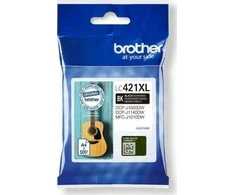 Brother LC421XLBK rašalo kasetė, Juodas | Brolis Brolis LC | LC421XLBK | Brother LC421XLBK - High Yield - juodas - originalus - rašalo kasetė | Rašalo kasetė | Juodas