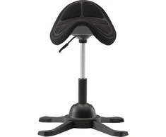 Up Up Toronto ergonominė balansinė kėdė Juoda, Juodas audinys, ilgesnis dujinis keltuvas