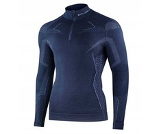 Mėlyna Bluza termoaktywna Brubeck Extreme Merino - navy mėlynas dydis: l