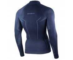 Mėlyna Bluza termoaktywna Brubeck Extreme Merino - navy mėlynas dydis: l