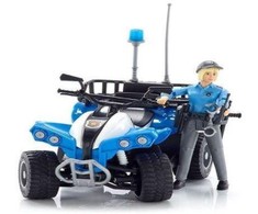 BRUDER policijos keturratis motociklas figūrėle ir priedais 63010