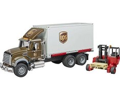 Logistiko sunkvežimis su keltuvu Bruder Mack Granite UPS