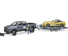 BRUDER automobilis RAM 2500 Power Wagon su priekaba, 02504