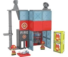 TileTown Tile Town - Fire Station, Magnetic Building Set