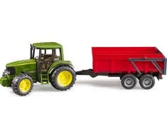 Bruder - John Deere 6920 su apverčiama priekaba, raudona (02057)