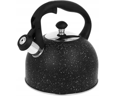 Brunbeste Virdulys na gaz i indukcję 2.5 L plieno su gwizdkiem juoda BRUNBESTE BB-1336