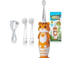 Brush-baby ŠEPETĖLIS BABY_Wild Ones ultragarsinis dantų šepetėlis vaikams 0-10 Tiger