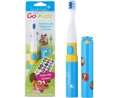 Brush-baby -Baby Go-Kidz kelioninis sonic dantų šepetėlis vaikams nuo 3 metų Mėlynas/rožinis