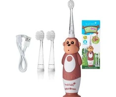 Brush-baby ŠEPETĖLIS BABY_Wild Ones ultragarsinis dantų šepetėlis vaikams 0-10 beždžionėlės