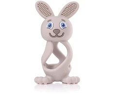 Brush-baby -Baby Bobbie Bunny kramtukas kūdikiams, pilkas, kapučino formos