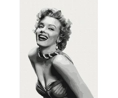 BRUSHME dažai pagal skaičius BRUSHME, 40x50 cm, nepamirštamas Monroe, 1 vnt., dėžutėje