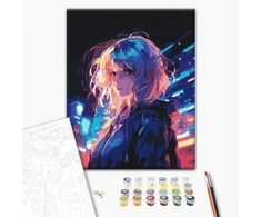 BRUSHME Paint by Numbers BRUSHME, 40x50 cm, Cyberpunk, 1 vnt., dėžutėje