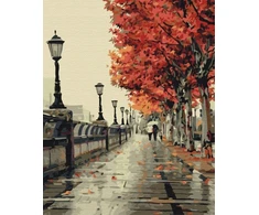 BRUSHME Tapyba pagal numerius, 40x50 cm, rudens bulvaras, 1 vnt., dėžutėje