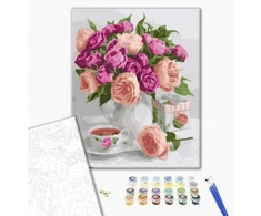 BRUSHME Paint by Numbers BRUSHME, 40x50 cm, violetinis natiurmortas, 1 vnt., dėžutėje