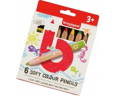 BRUYNZEEL SAKURA Bruynzeel Kids minkštų dažančių pieštukų rinkinys 6