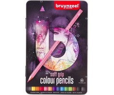 BRUYNZEEL SAKURA Bruynzeel Soft grip spalvotas pieštukas skardos šviesa | 12 spalvų