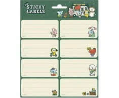 BT21 – 16 lauko savaitgalio lipdukų rinkinys sąsiuviniams/knygoms