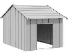 šunų namelis su stogu 83x130x85 cm cinkuoto plieno