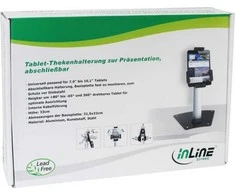 Budėjimas InLine Mažas tablečių saugos lentyna - aliuminio universalus naudojimas uždarytas - nuo 7.9 "- 10.1" (23166C)