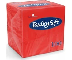 Bulky Soft Bulkysoft BulkySoft servetėlės ​​24x24cm 2w celiuliozės raudona (100)