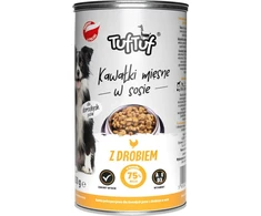 TufTuf Šunų Maistas - TUF TUF Mėsos Gabaliukai su Paukštiena 1250g