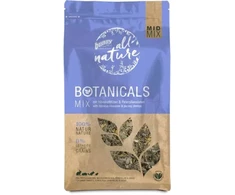 Bunny Nature AUGALŲ MIŠINYS SU HIBISKŲ ŽIEDAIS IR PETRAŽOLIŲ STIEBAIS, Šienas, 150 g, Šinšila, Degu, Nykštukinis triušis, Dilgėlių lapai, petražolių stiebai (18%), krapų stiebai, pipirmėčių lapai, kiaulpienių lapai,..., Maišelis