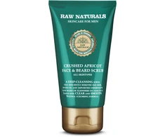 „Raw Naturals“ abrikosų veido ir barzdos šveitiklis veganiškas šveičiamasis šveitiklis, 75 ml