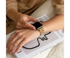 BURGA Metal Mesh Elegance Apple Watch 42/44 mm (auksinis)