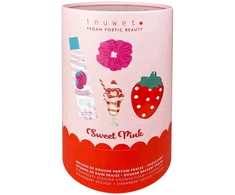 Set Inuwet: Strawberry Cleansing &amp; Moisturising Shower Mousse, 200 ml + Scrunchy Hair Elastic + Strawberry Body Sponge + Strawberry Gift Sticker