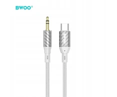 Telforceone Audio adapteris Bwoo (AUX074) iš USB-C į 3,5mm 1m sidabrinis