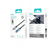 Telforceone BWOO X324CC braided fast charging cable with light display PD 60W USB-C - USB-C