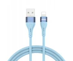 BWOO Kabelis USB – Lightning 1m 3A Minimalistinis Silikoninis Mėlynas X280L