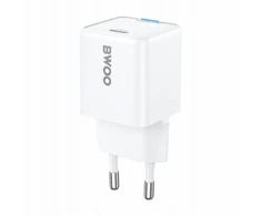 BWOO GaN PD sieninis įkroviklis 1x USB-C prievadas 1A 30W, baltas